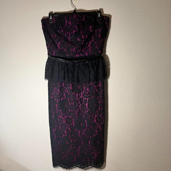 Robert Rodriguez Strapless lace peplum dress - Picture 4 of 9